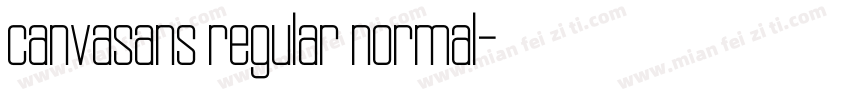 canvasans regular normal字体转换